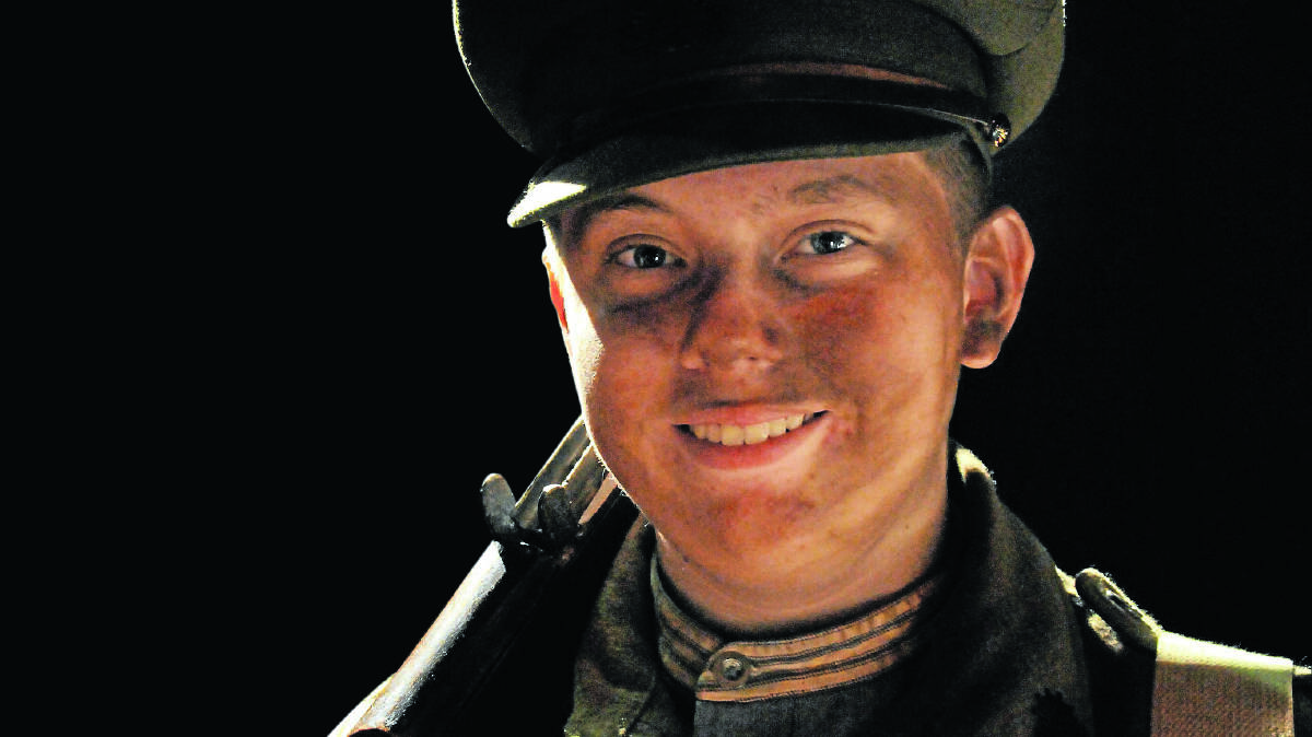 Gunnedah Shire residents of all ages are showing their respect to the men and women who served in World War I. Tyson Hubbard plays a soldier in the production of Echoes of the Trenches tomorrow at The Civic.