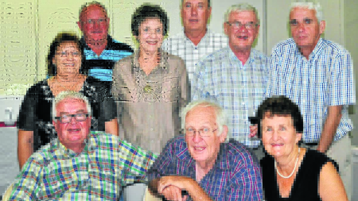 Independent faces from the past and the present: (Back) Terry Maroney, Peter Koch, (middle) Joan Barber, Bev Morgan, Brian Gregson, Rodney Coe, (front row) Keith Millerd, Ron McLean and Marie Hobson at Brian’s 80th birthday.