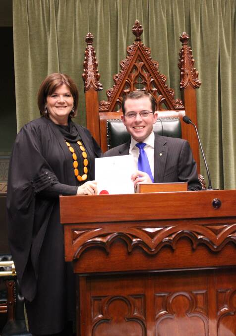 Former Gunnedah Mayor and Member for Northern Tablelands, Adam Marshall, was  appointed as an Acting Speaker of the NSW Legislative Assembly on Wednesday. He is pictured after Speaker Shelley Hancock made the announcement after Question Time in Parliament. 