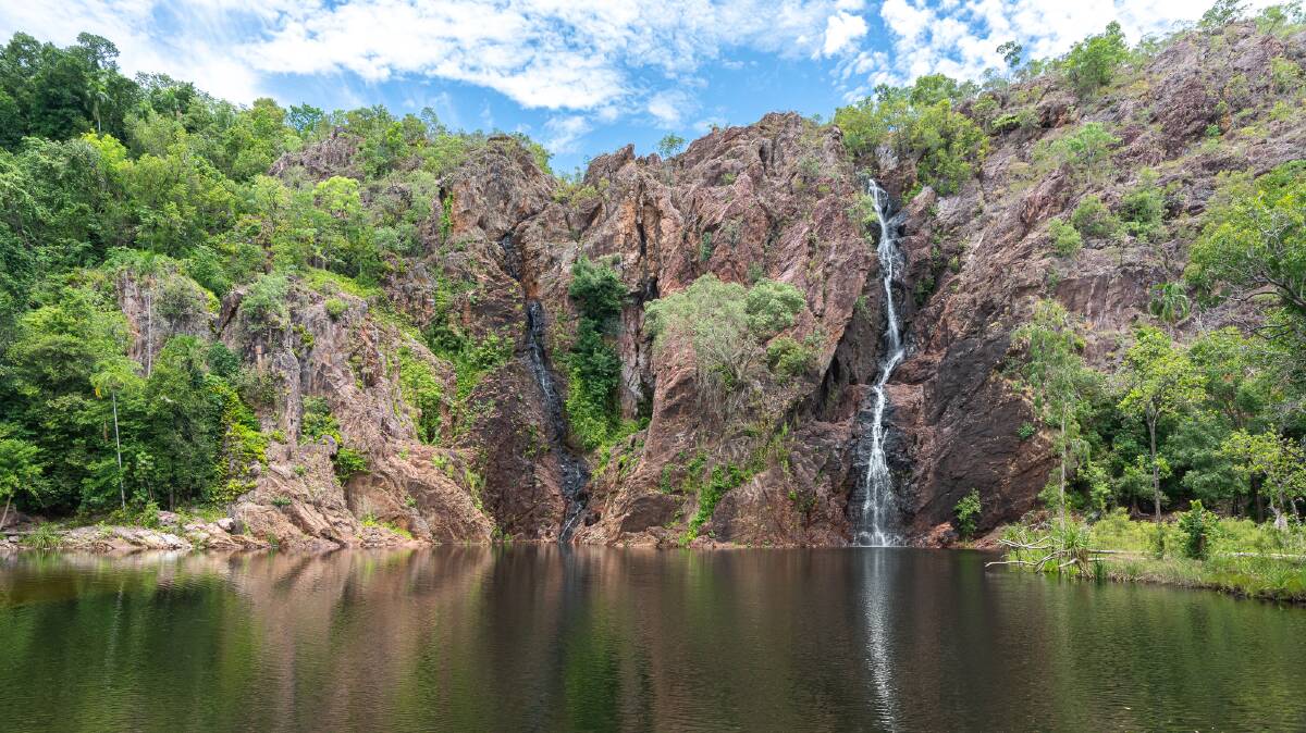 Wangi Falls is one of the busiest spots in Litchfield National Park. Picture: Michael Turtle