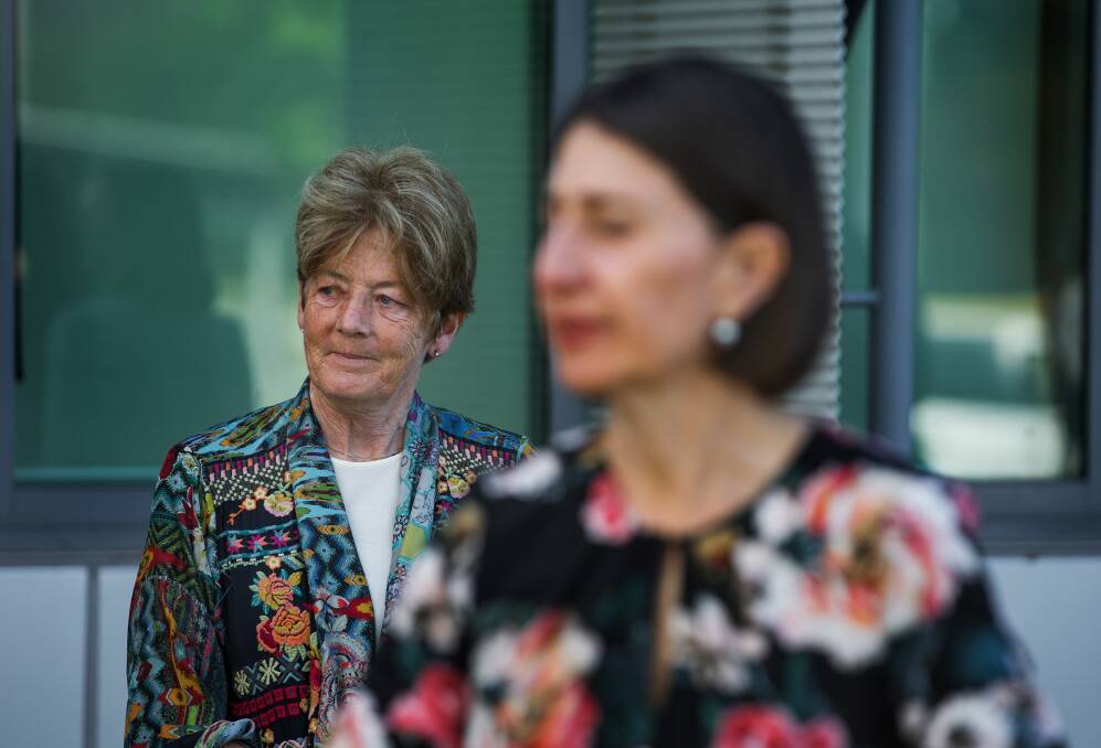 Former Parliamentary Secretary for the Hunter Catherine Cusack and NSW Premier Gladys Berejiklian in Newcastle last month. Picture: Marina Neil