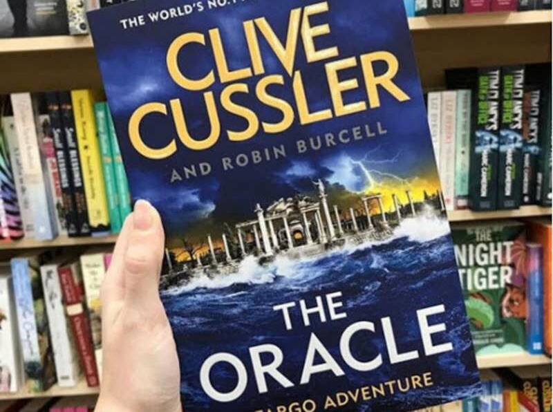 On the shelf: The Oracle by Clive Cussler.