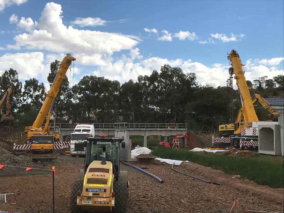 Work continues near the Oxley Highway. Photo: supplied