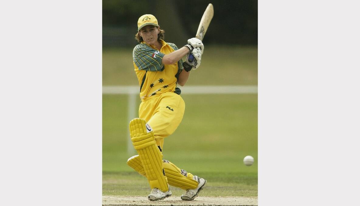Clark in action for the Australian one-day international side.