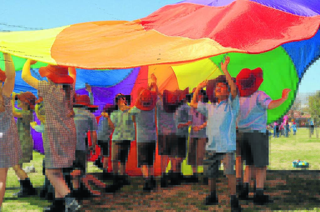 St Xavier’s class 1S played a parachute game at the Teddy Bear’s Picnic at Wolseley Park last Thursday.