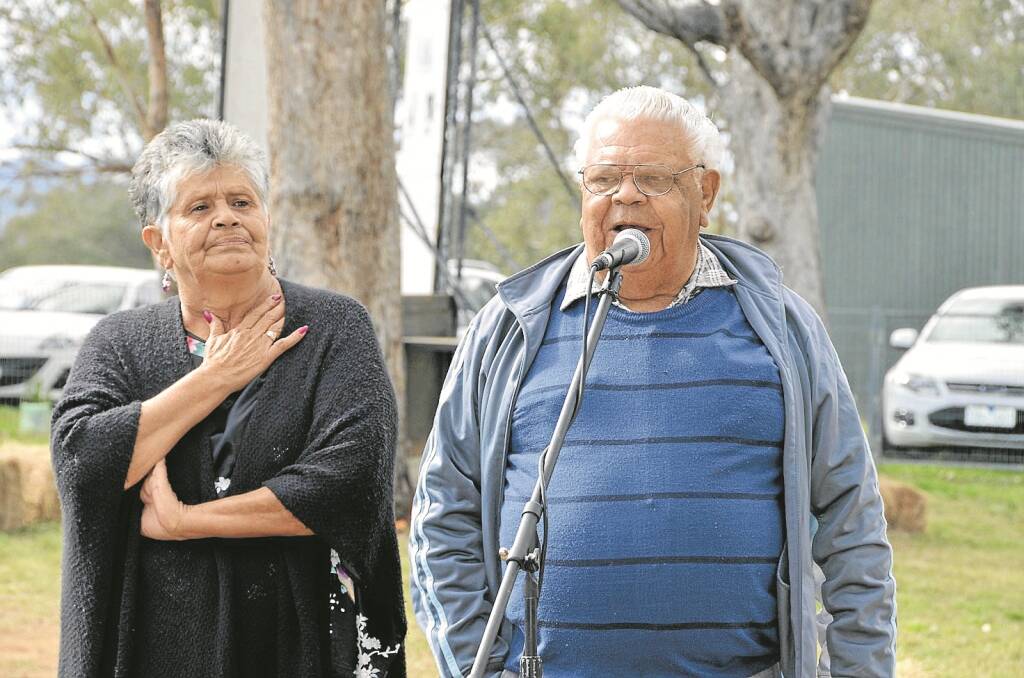 ABORIGINAL Elders Yvonne Kent and Neville Sampson performed the Welcome to Country.