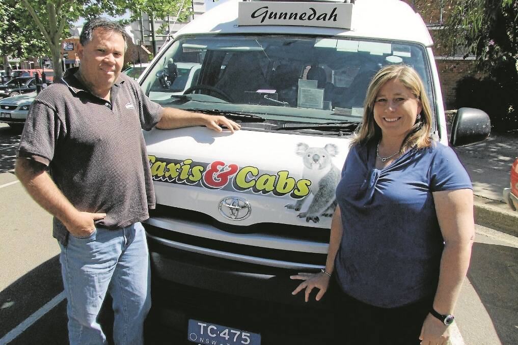 KOALA Taxis’ proprietors, Jason and Kerrie Bush.