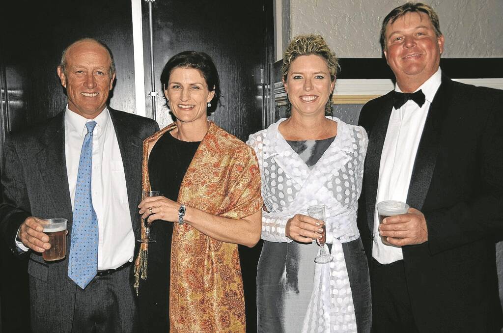 Dressed to impress. From left, Bart and Alice Brady, and Kelly and Stephen Swain, all of Gunnedah.